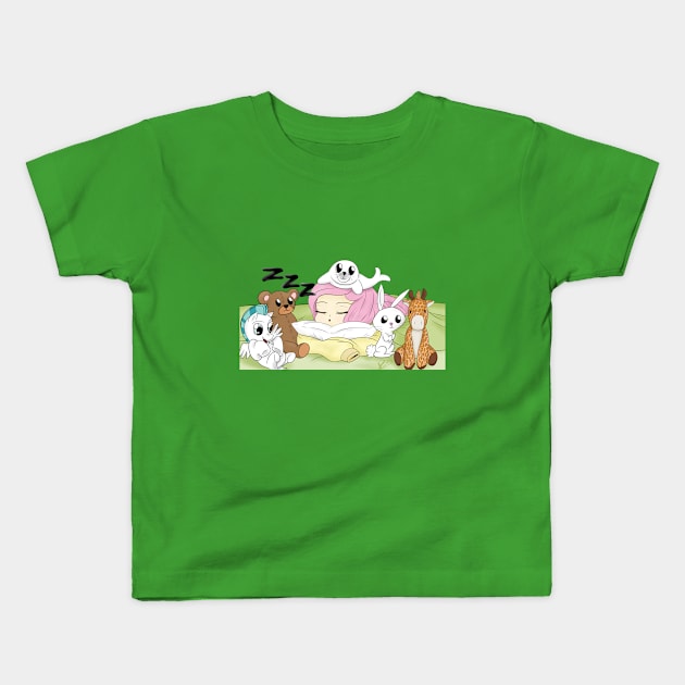 MLP Sleepy Time- Fulttershy Kids T-Shirt by BlondeDud
